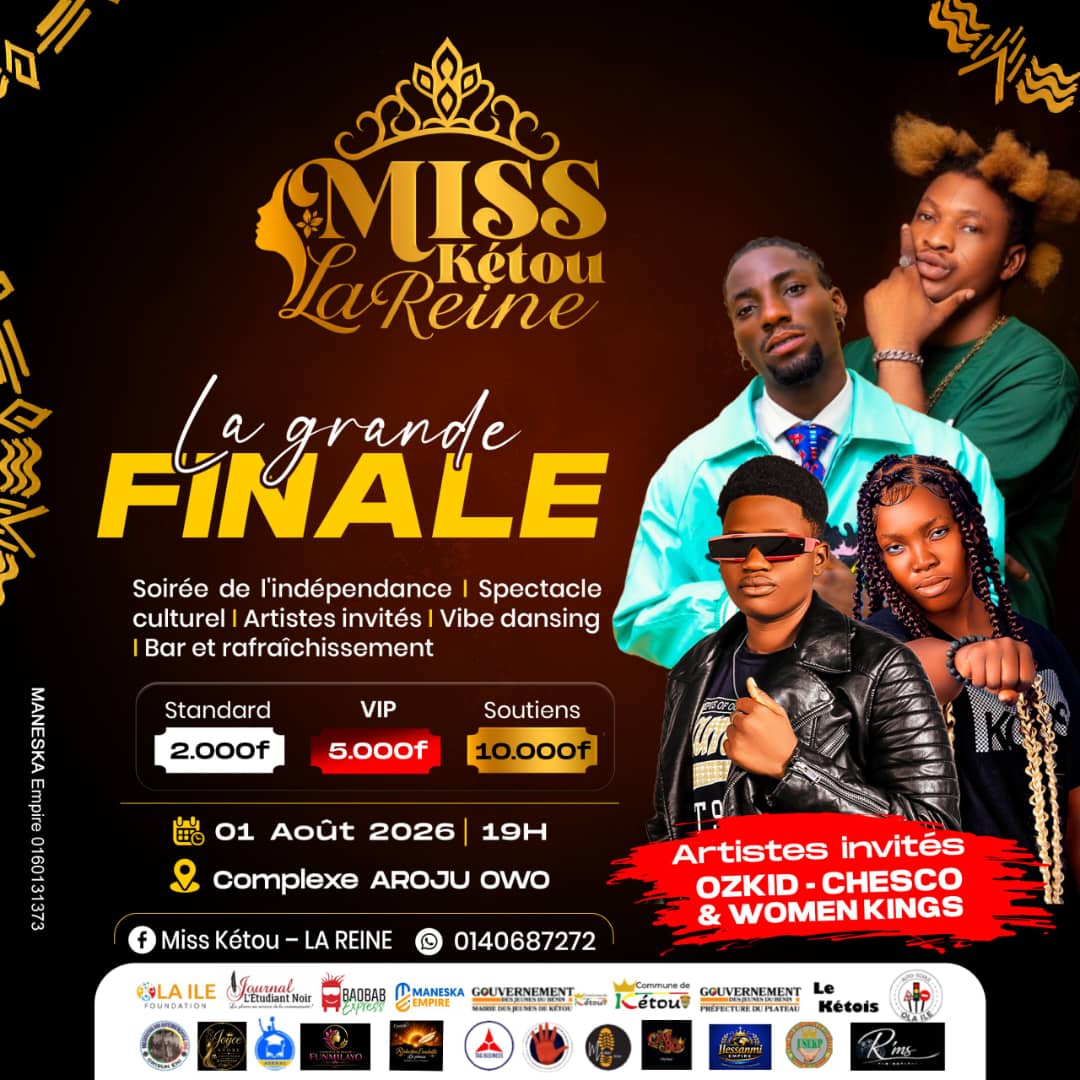 GRANDE FINALE DE MISS-KETOU : Ketou promet une soirée exceptionnelle le 1er août